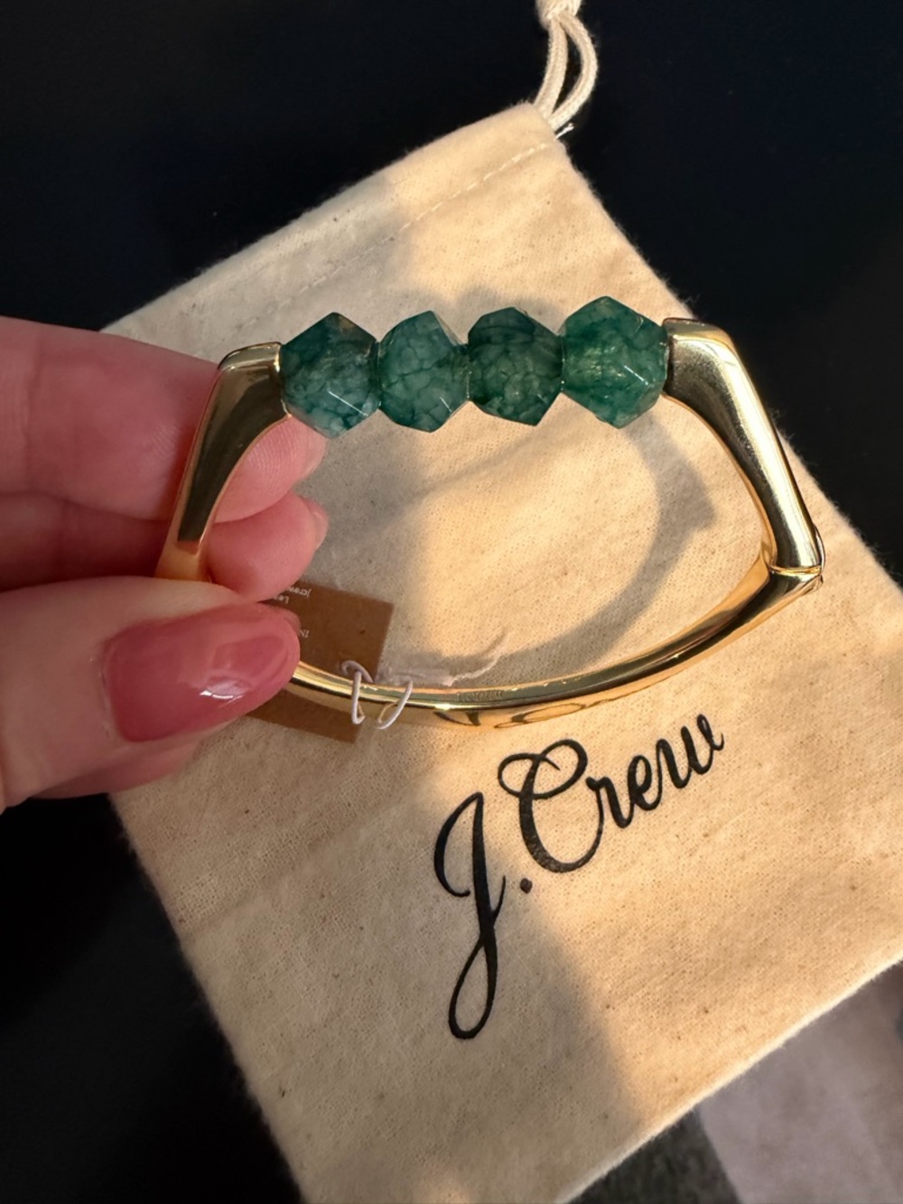 J. Crew Gold-Tone Bracelet with Faceted Beads - Picture 4 of 10